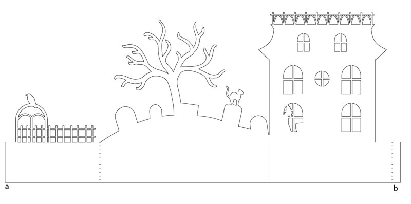 Объемные домики из бумаги на окна