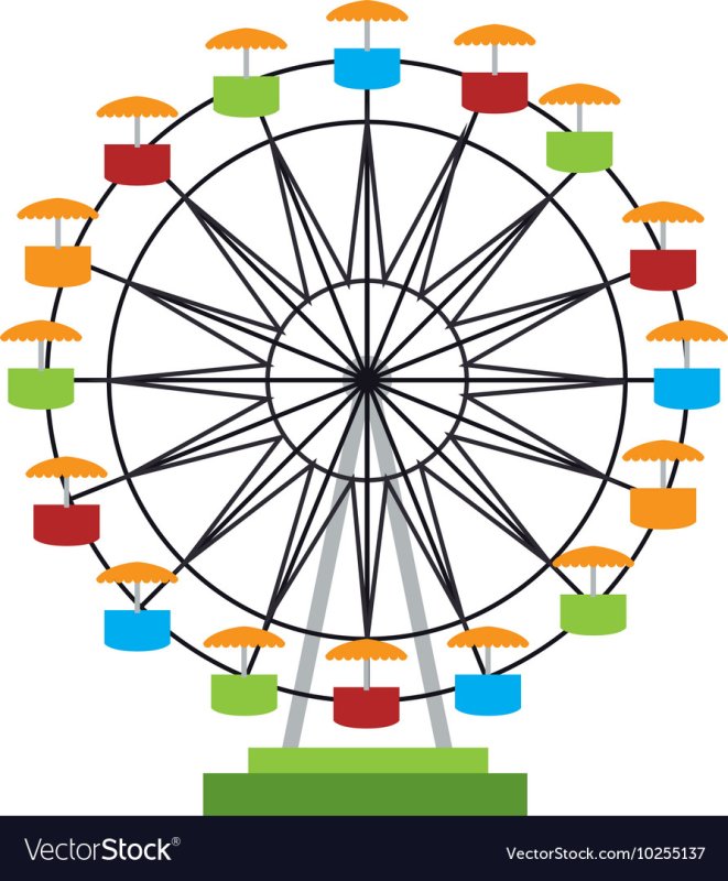 Колесо обозрения векторное