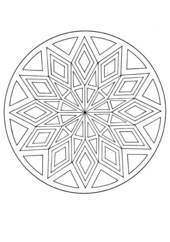 Раскраска Мандала