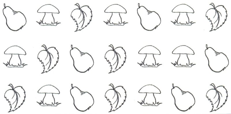 Грибы маленькие раскраска