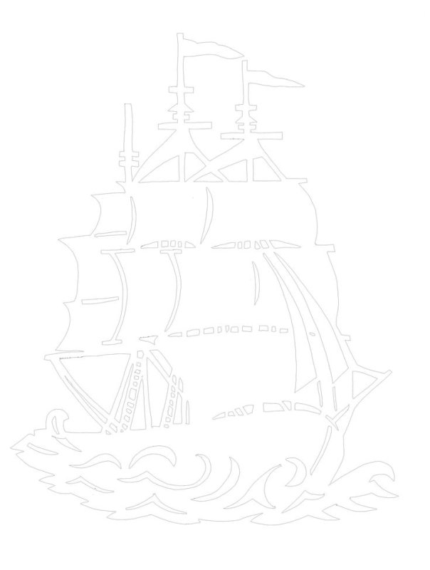 Парусник трафарет для вырезания
