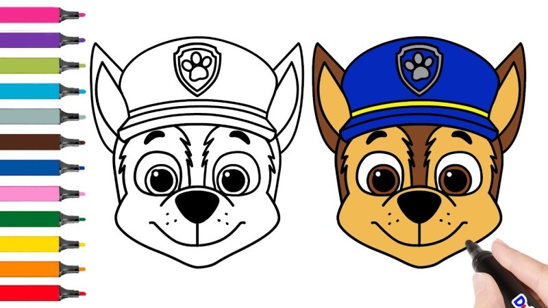 Раскрашенный гонщик из Щенячьего патруля