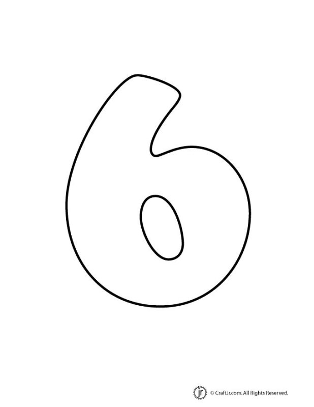 Трафаретная цифра 6