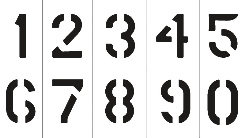 Трафарет "цифры"