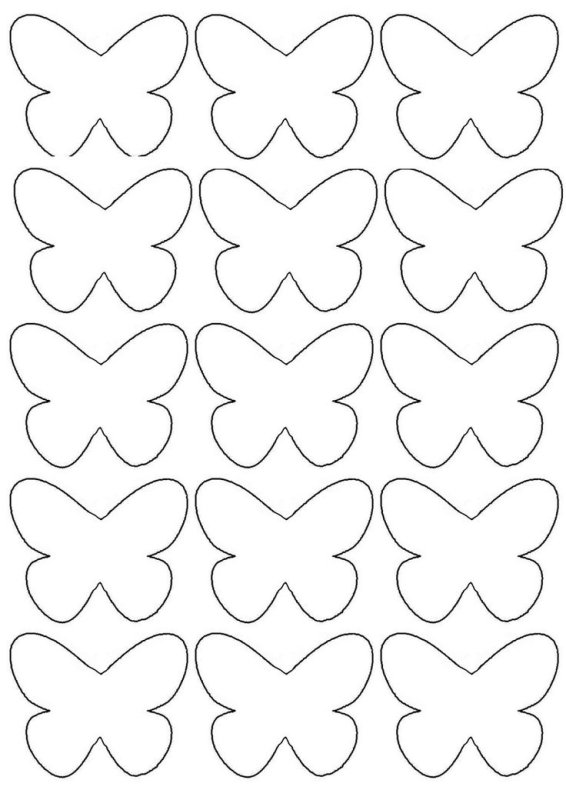 Трафарет бабочки для вырезания