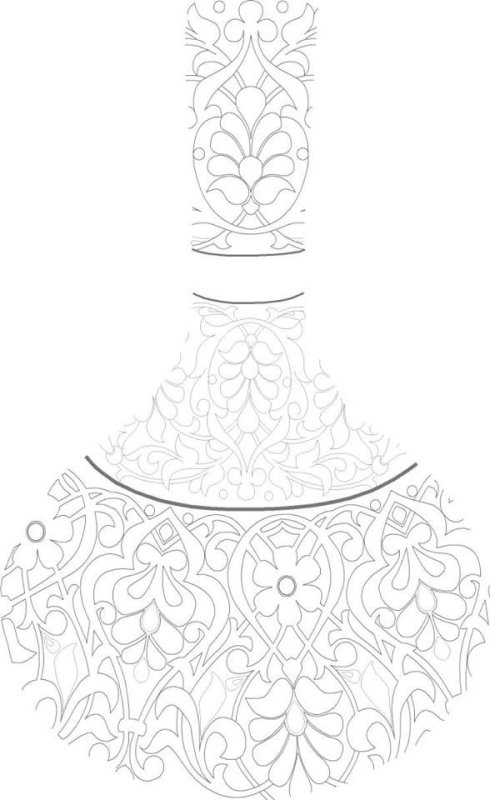 Точечная роспись ваза трафареты