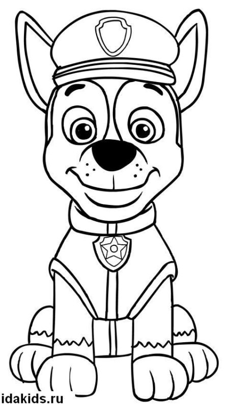 Рокки из Щенячьего патруля раскраска