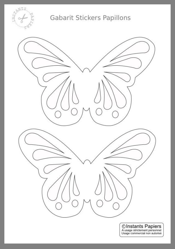 Бабочки из бумаги трафарет