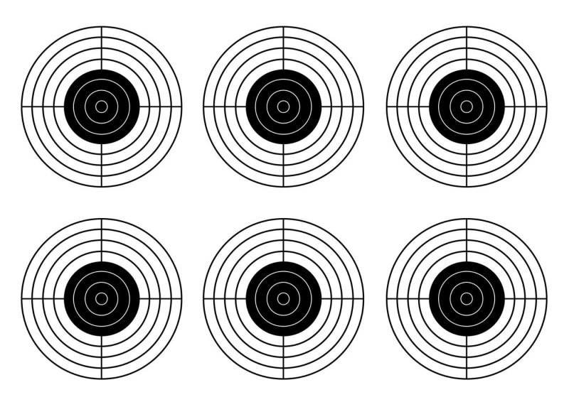 Мишени для пневматики а4 пристрелочная