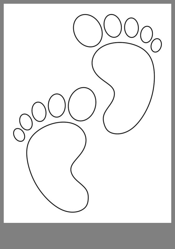 Трафарет детской стопы