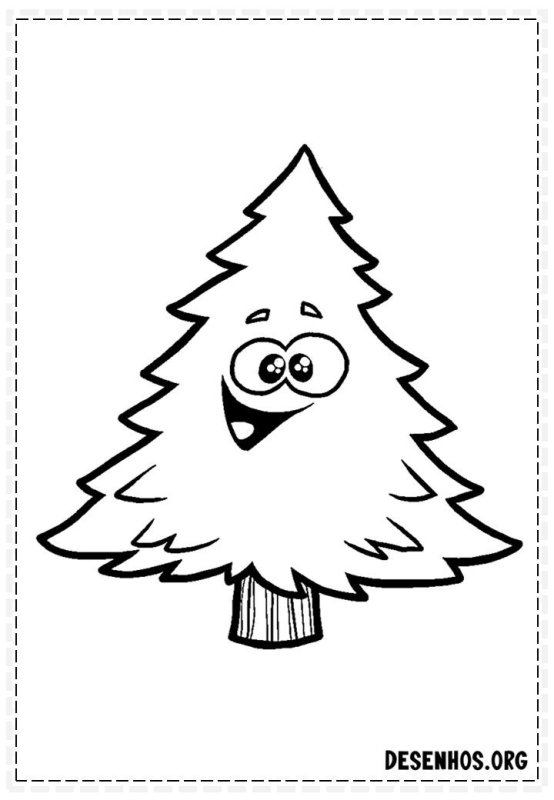 Елка раскраска