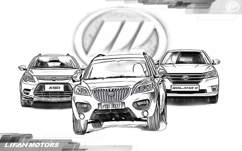 Раскраска машина Лифан