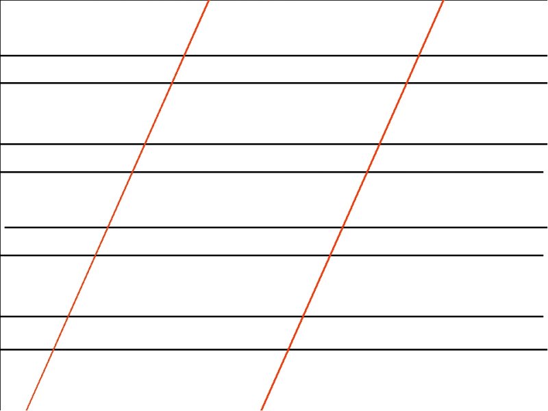 Разлиновка узкая косая линия а4