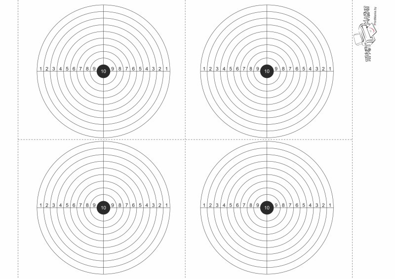 Мишень пристрелочная а4 50 метров