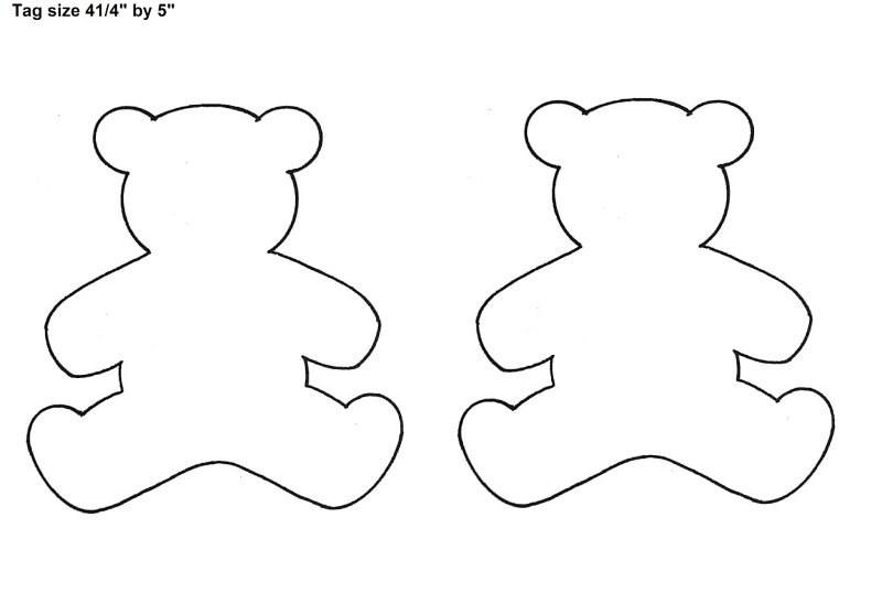 Шаблон медвежонка для аппликации