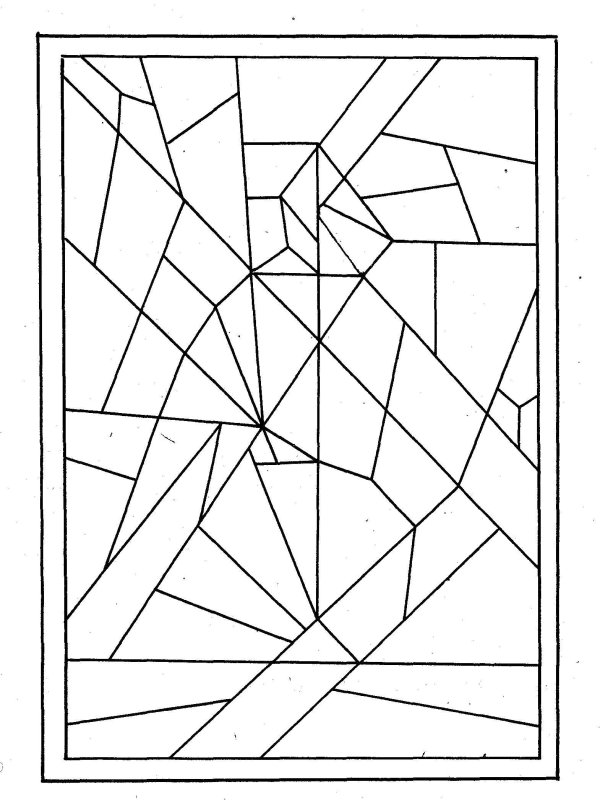 Витраж геометрический орнамент