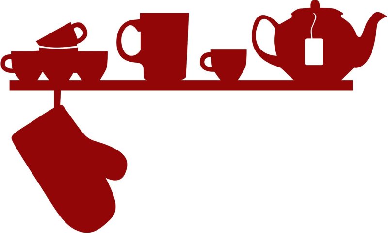 Трафареты посуды для кухни