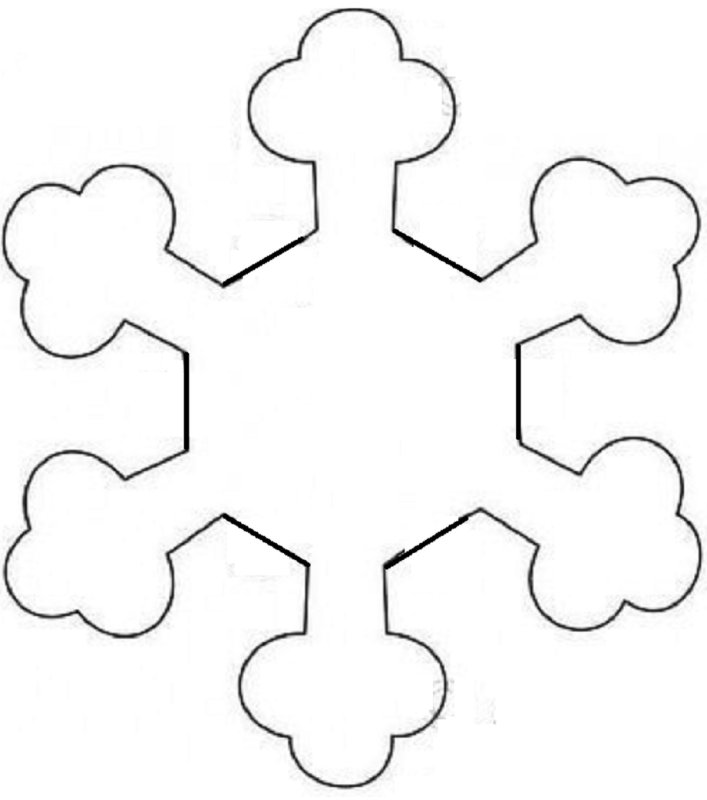 Снежинка из фетра выкройка