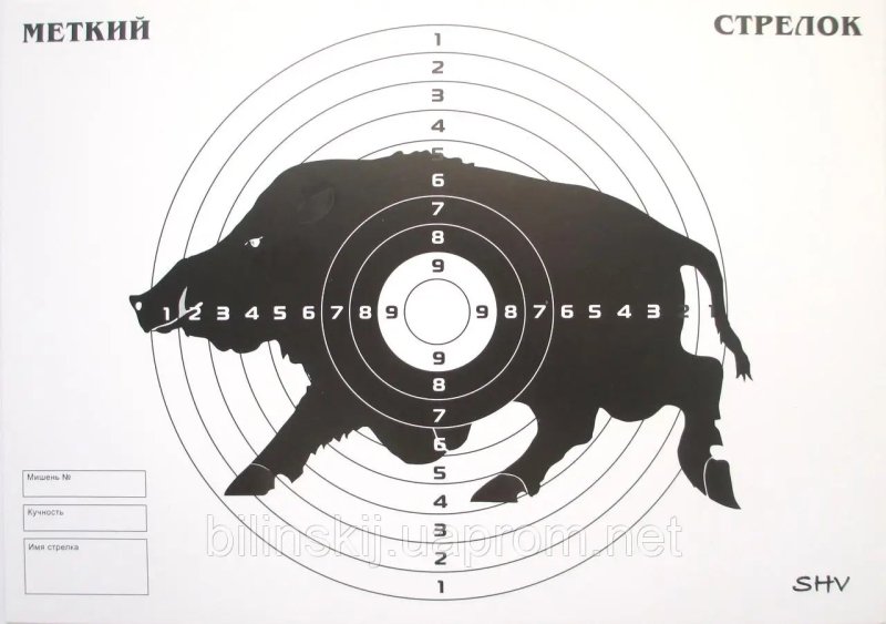 Мишени для стрельбы из пневматики Формат а4