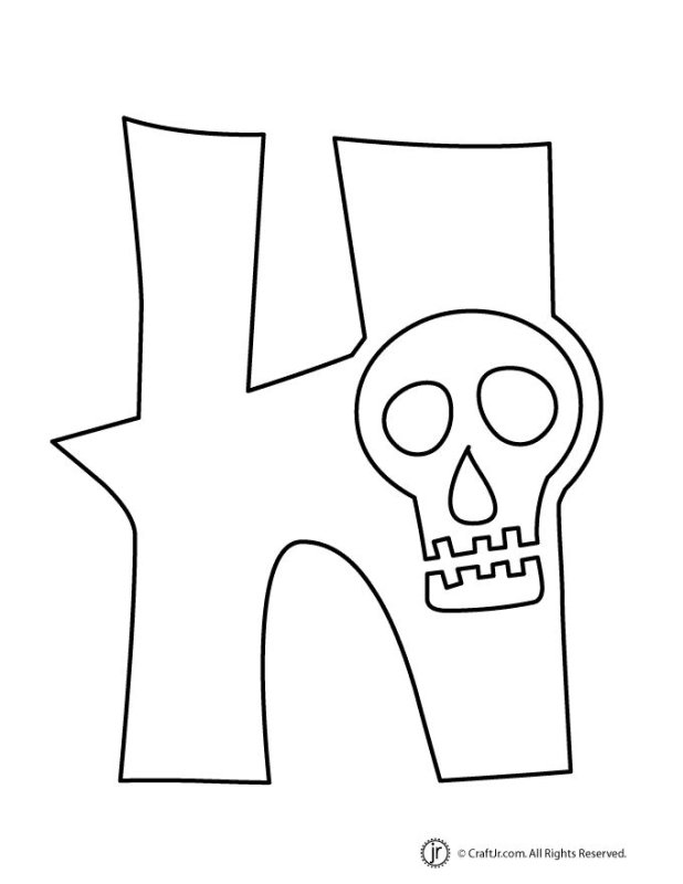 Шаблон букв Хэллоуин