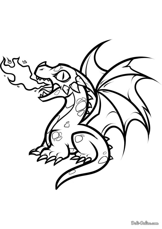 Дракон рисунок карандашом