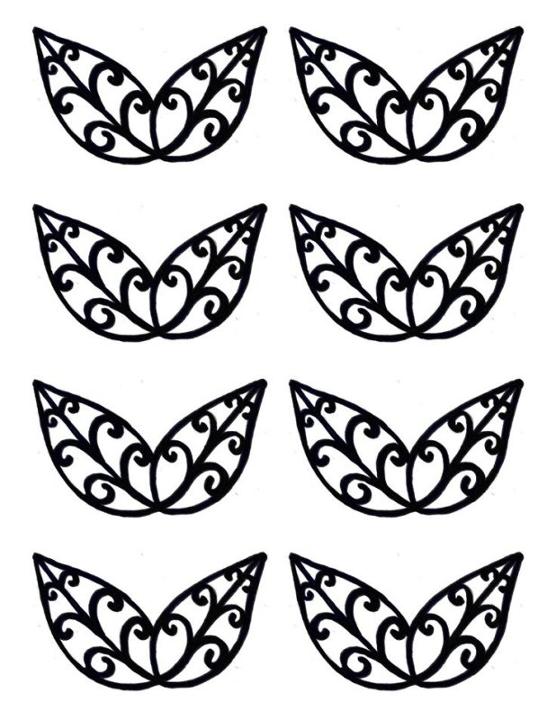 Трафареты для рисования шоколадом