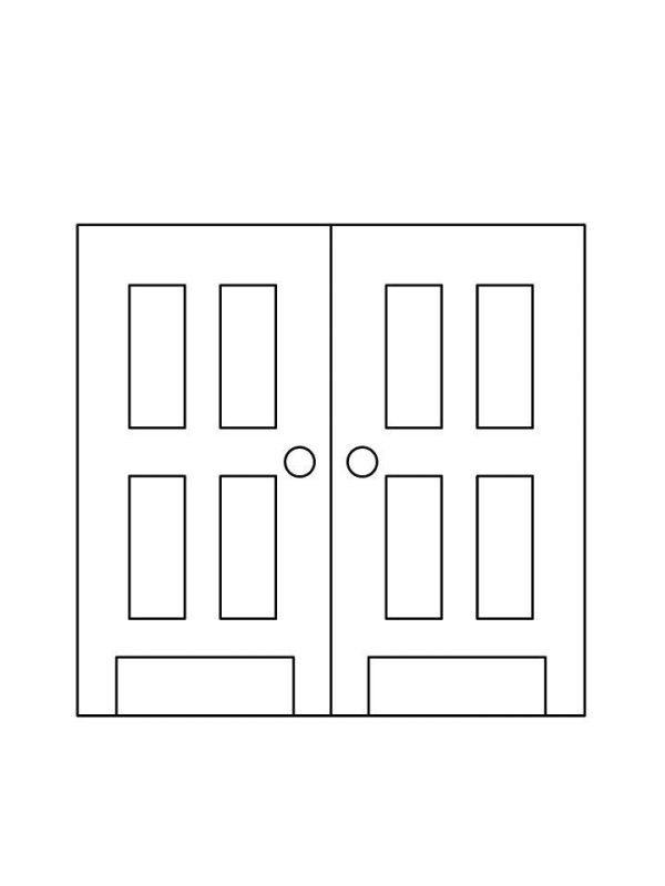 Раскраска входная дверь