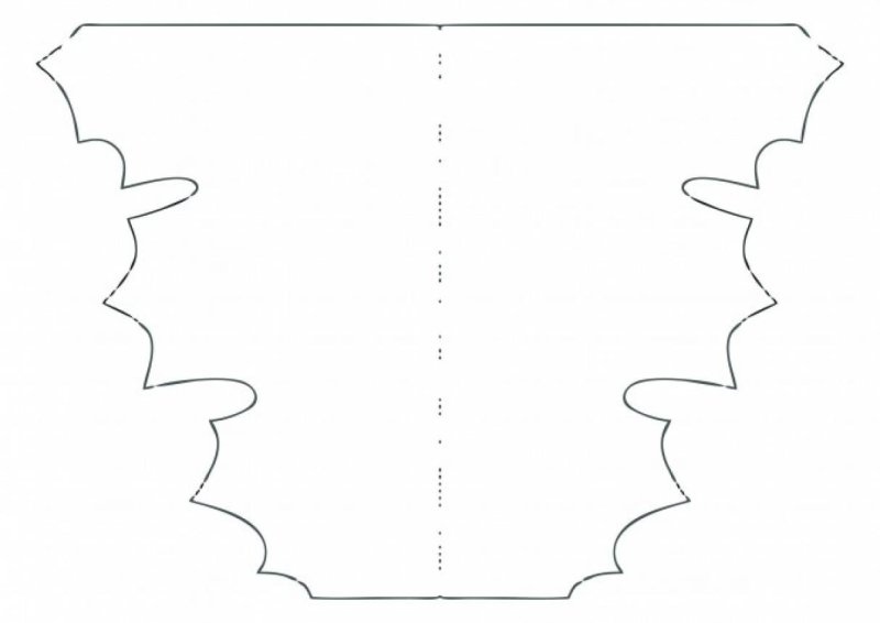 Объемный листик из бумаги