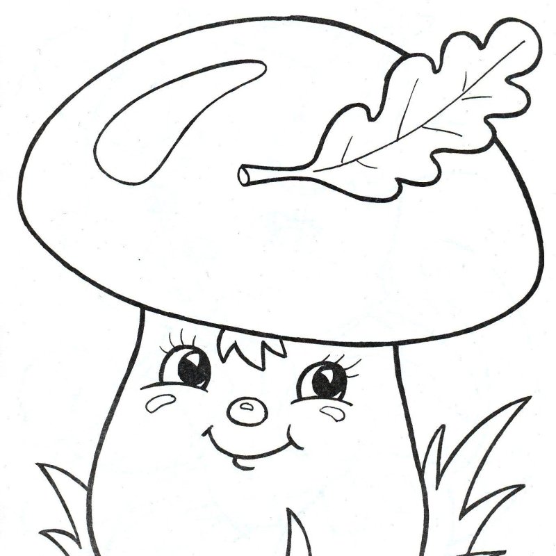Грибочки раскраска для детей