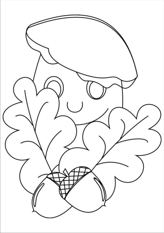 Гриб раскраска