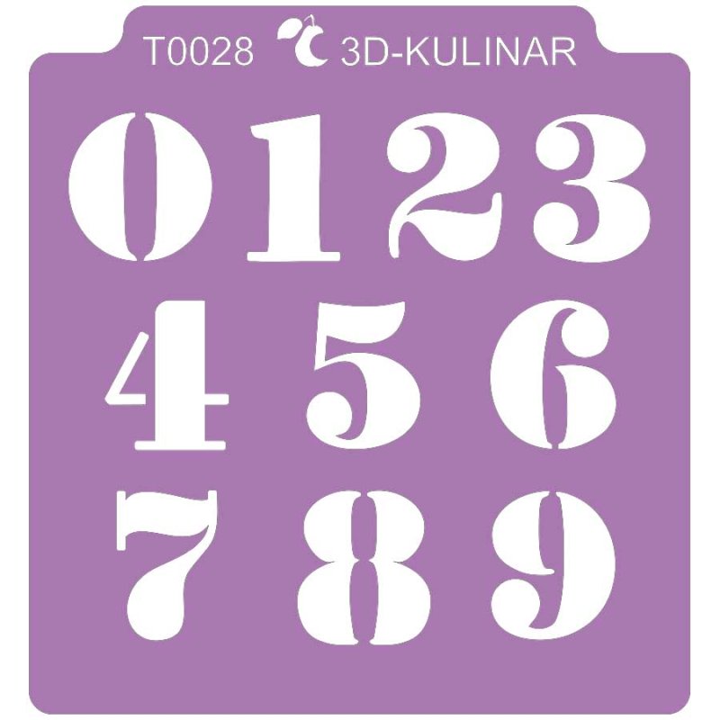 Трафарет для торта цифра