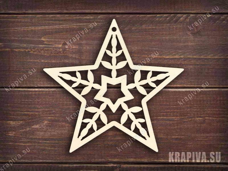 Новогодние игрушки из фанеры звезда