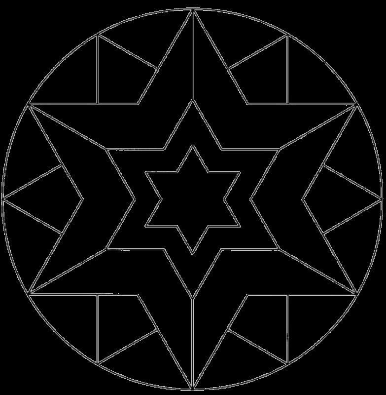 Геометрический орнамент в круге