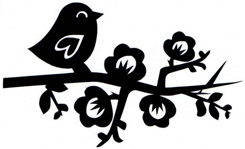 Силуэт птицы