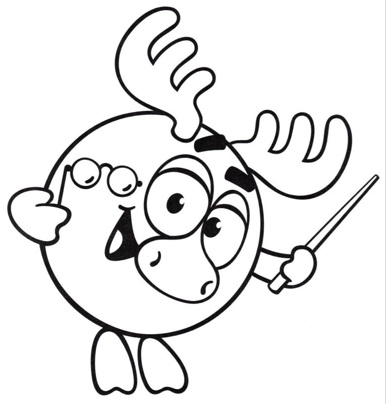 Разукрашки Смешарики Лосяш