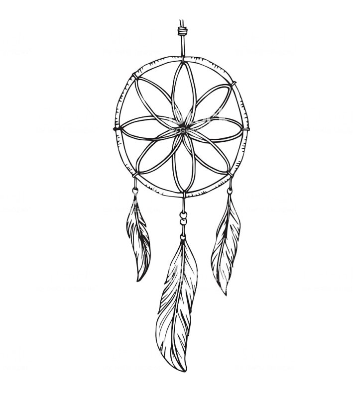 Ловец снов тату эскиз