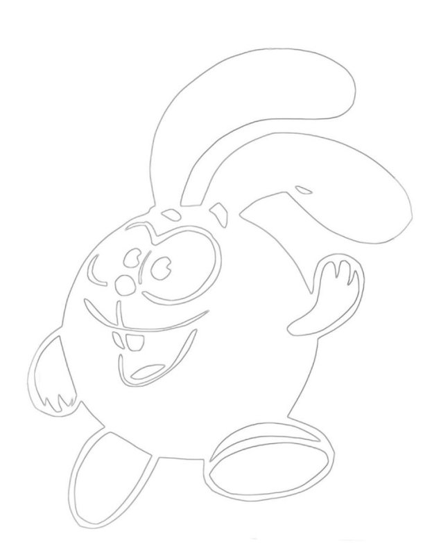 Смешарики трафареты на окна