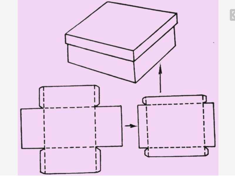 Как сделать коробочку из бумаги своими руками схема