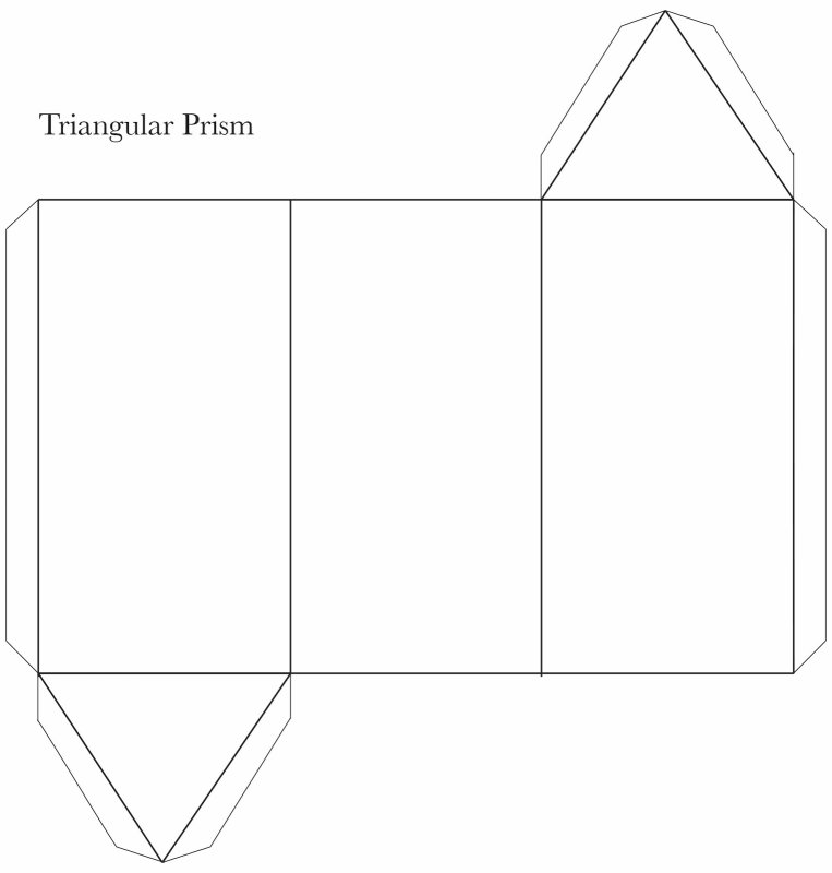 Развертка трехгранной Призмы чертеж