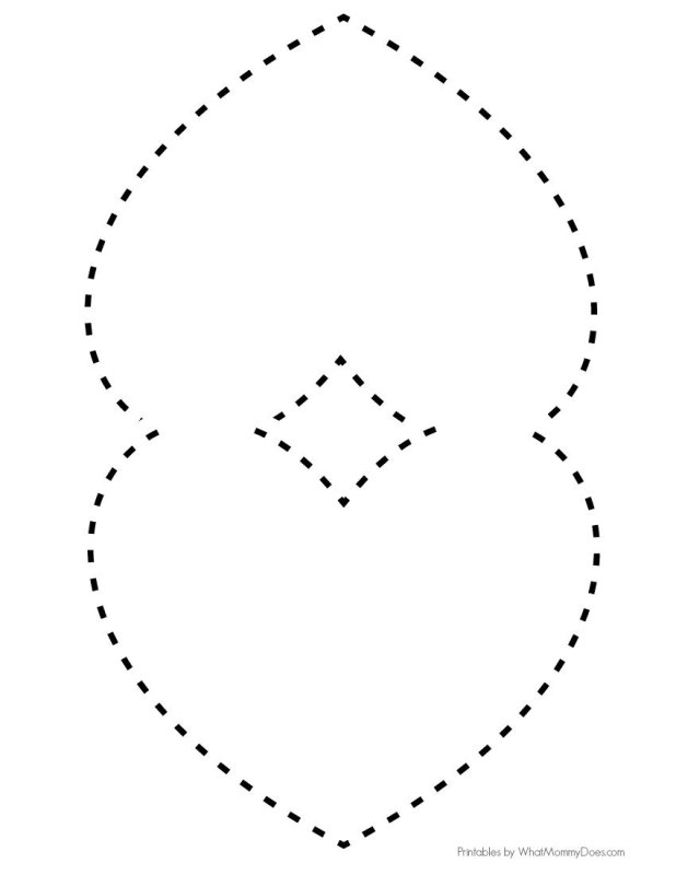 Сердечко трафарет для вырезания