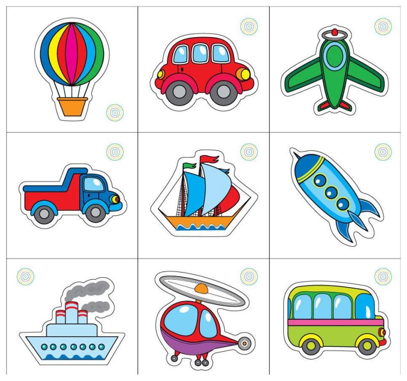 Трафареты транспорта для детей