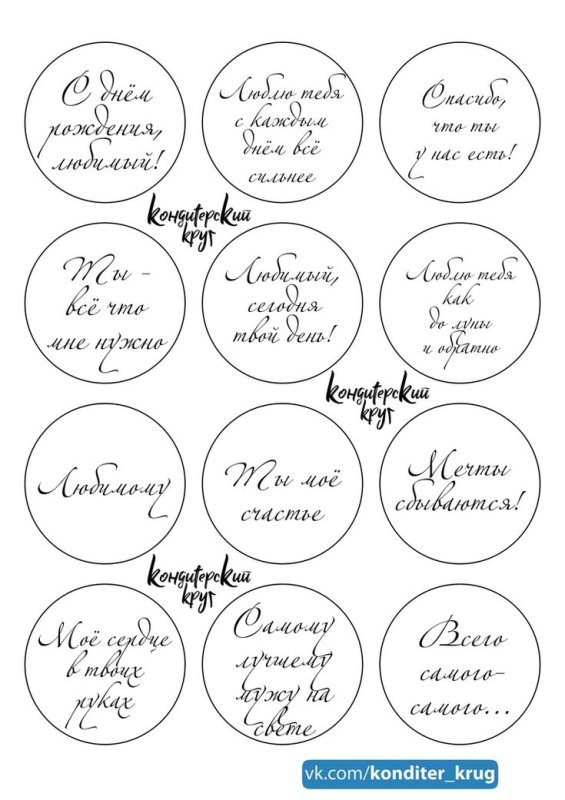 Шаблоны картинок для капкейков