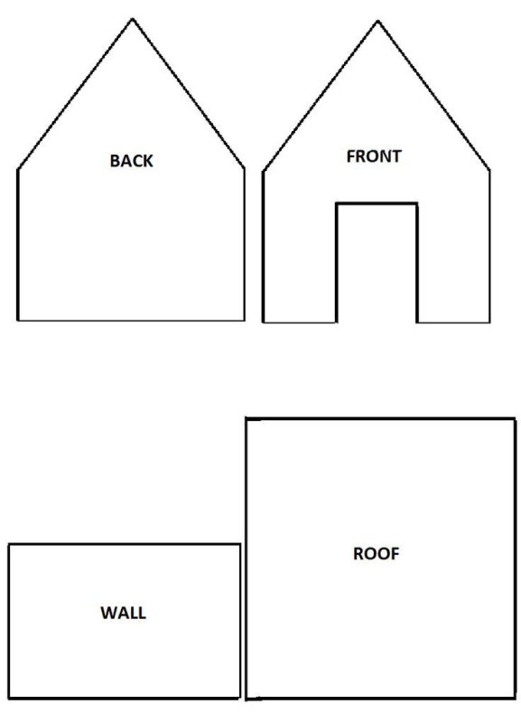 Макет пряничного домика с размерами