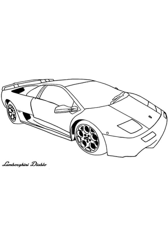 Раскраски для мальчиков Ламборджини Хуракан