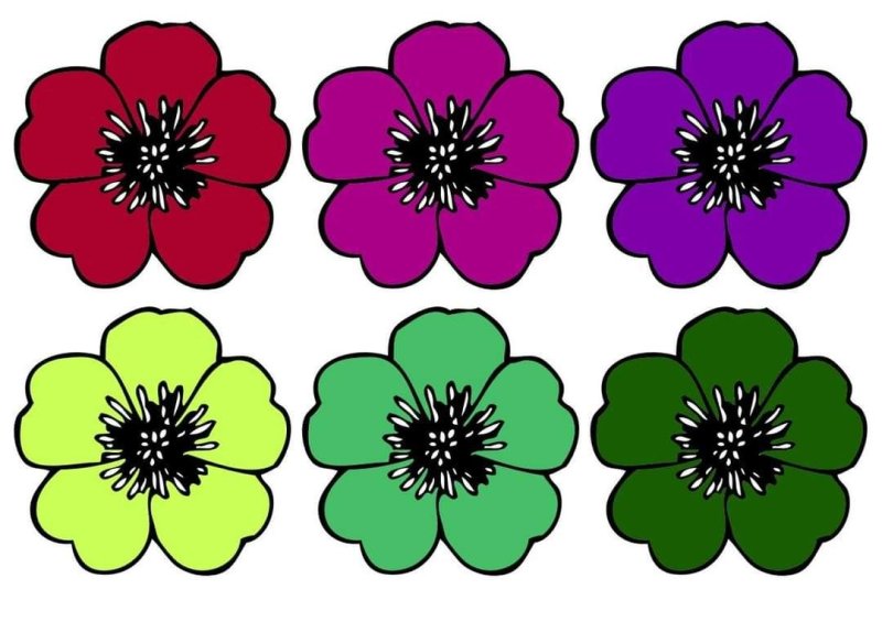 Шаблоны цветов для печати