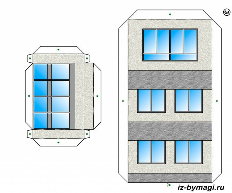 Многоэтажный дом из бумаги