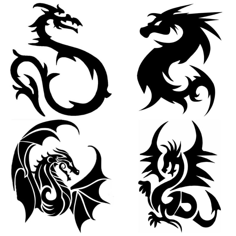 Трафарет дракона