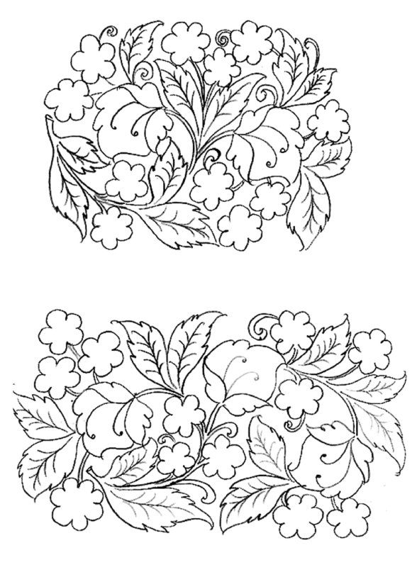 Хохлома раскраска