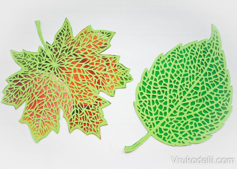 Осенние листочки из бумаги