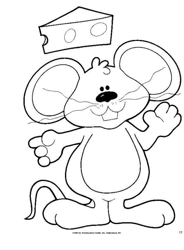 Раскраска мышка